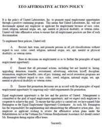 Affirmative Action Policy